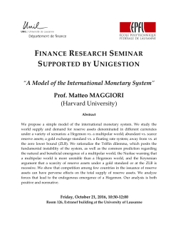 finance research seminar supported by unigestion