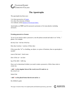 The Apostrophe
