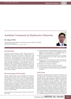 Antidotal Treatment for Radioactive Materials