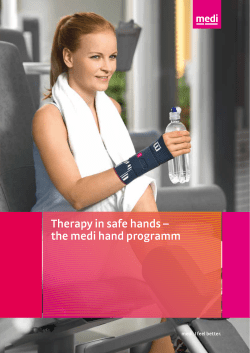 Therapy in safe hands &ndash; the medi hand programm