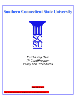 purchasing card information - Southern Connecticut State University