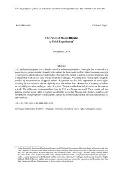The Price of Moral Rights: A Field Experiment