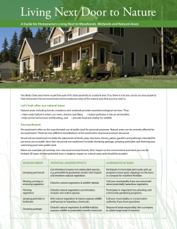 Living Next Door to Nature