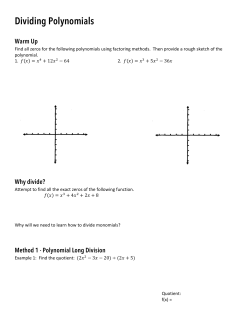Dividing Polynomials