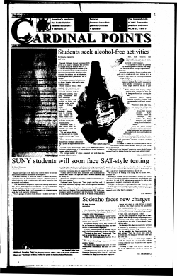 Students seek alcohol-free activities SUNY students will soon face