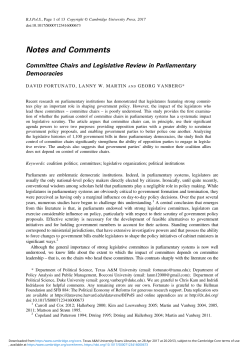 Committee Chairs and Legislative Review in Parliamentary