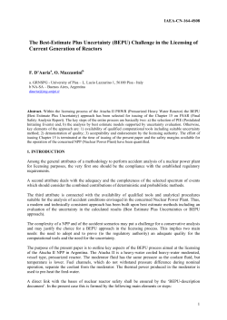The Best-Estimate Plus Uncertainty (BEPU)