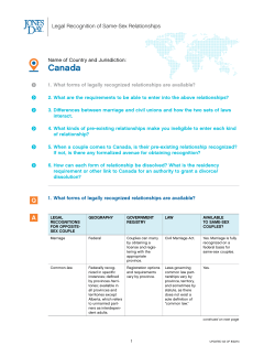 Legal Recognition of Same-Sex Relationships