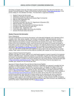 Annual Notice- Availability of Consumer Information 2016