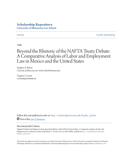 Beyond the Rhetoric of the NAFTA Treaty Debate