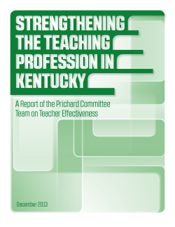 Strengthening the Teaching Profession in Kentucky
