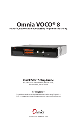 Omnia VOCO&reg; 8 - The Telos Alliance