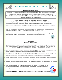 THE DILWORTH ExPERIENCE - Washoe County School District