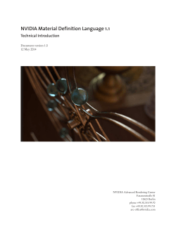 NVIDIA Material Definition Language 1.1