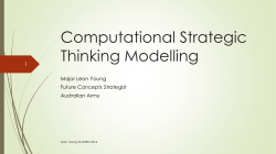 Modelling Strategic Thinking - Behavioural Operational Research