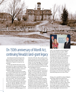 On 150th anniversary of Morrill Act, continuing Nevada`s land