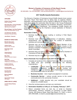 2017 Giraffe Awards Nomination - Women`s Chamber of Commerce