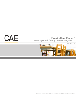 Does College Matter? - Council for Aid to Education