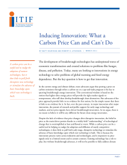 Inducing Innovation: What a Carbon Price Can and Can`t Do