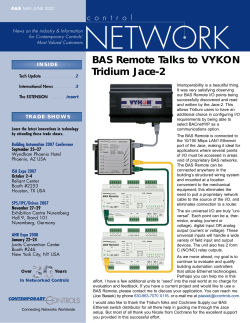 BAS Remote Talks to VYKON Tridium Jace-2