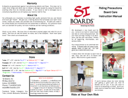 Ride at Your Own Risk Riding Precautions Board Care
