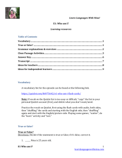 Learn Languages With Nina! E1 Who am I? learnlanguageswithnina