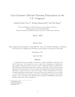 Can Caucuses Alleviate Partisan Polarization in the U.S. Congress?
