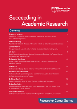 Succeeding in Academic Research