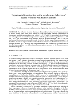 Experimental investigation on the aerodynamic behavior of square
