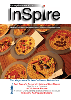 Spring/Summer 2013 - St Luke`s Church Maidenhead
