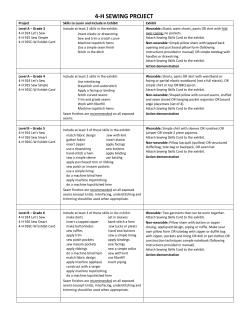 4-H SEWING PROJECT