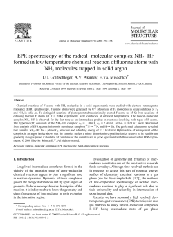 EPR spectroscopy of the radical&ndash;molecular complex NH2&ndash;HF