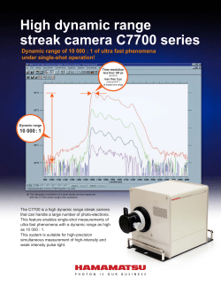 High dynamic range streak camera C7700 series