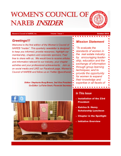 Womens Council Newsletter - Women`s Council of NAREB