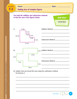 Math Word Finding Area of Complex Figures - Macmillan/McGraw-Hill