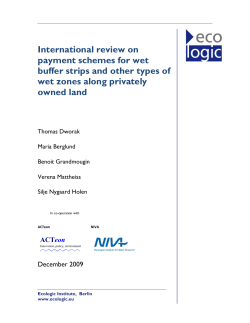 International review on payment schemes for wet