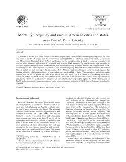 Mortality, inequality and race in American cities and states