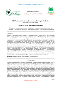 GIS Application in Urban Green space Per Capita Evaluation (Case