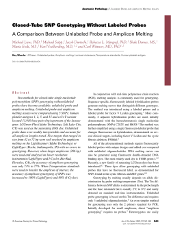 Closed-Tube SNP Genotyping Without Labeled Probes A