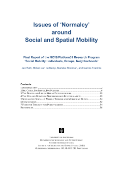 Issues of `Normalcy` - University of Amsterdam