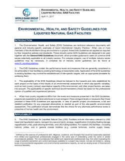 environmental, health, and safety guidelines for liquefied natural gas
