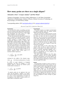 How many grains are there on a single aliquot?