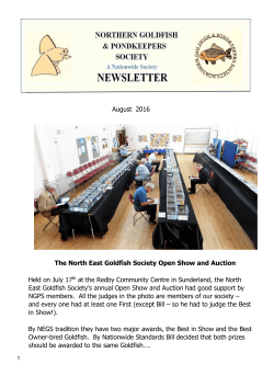The North East Goldfish Society Open Show and Auction Held on