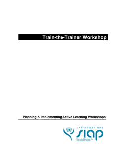 Train-the-Trainer Workshop