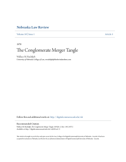 The Conglomerate Merger Tangle - DigitalCommons@University of