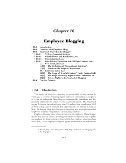 Employee Blogging