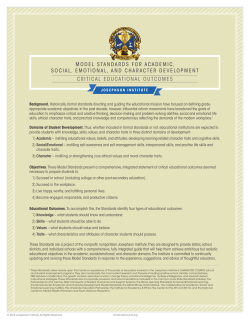 model standards for academic, social, emotional, and character