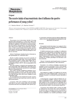Original The excesive intake of macronutrients: does it influence the