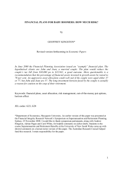 financial plans for baby boomers: how much risk