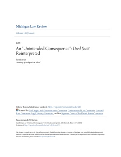 Dred Scott Reinterpreted - University of Michigan Law School